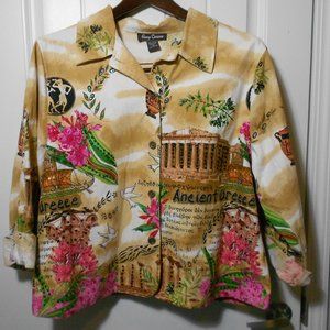 Gaudy Couture embellished sequin jacket 1X